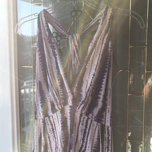 Maxi Purple and white Sun Dress